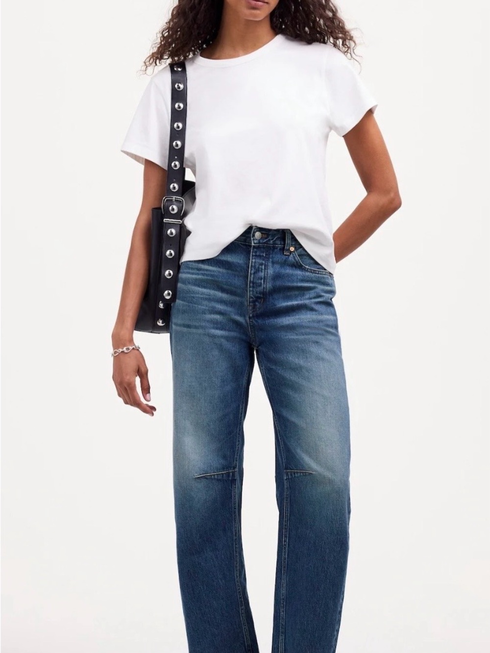 Madewell Medium Blue High-Rise Straight Leg Jeans